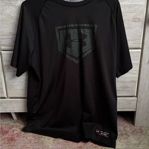 Under Armour Black Short Sleeve Tee with Glossy Logo